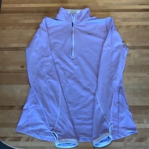 Purple Nike dri fit quarter zip